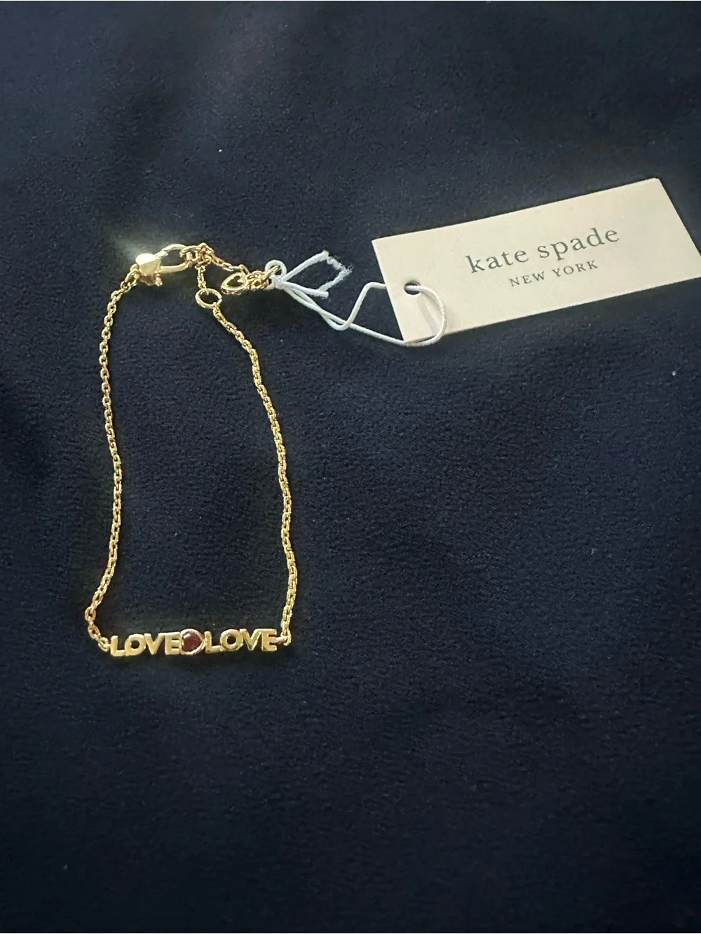 kate spade gold LOVE bracelet and stud earring set - Picture 6 of 8